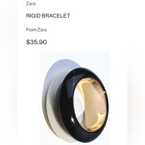 Zara Black and Gold Rigid Bracelet